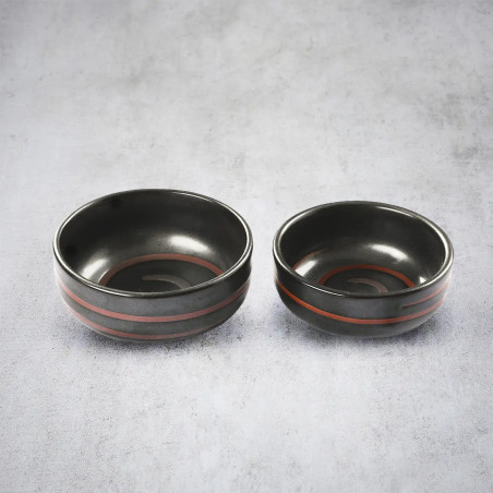 Tazza nera opaca con tumulto o Tsukemono