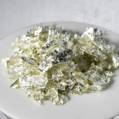 Pétalos de oro de alimentos E175 Color Champagne