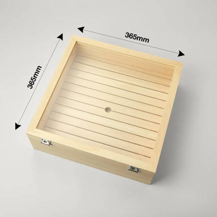 Sushi nutta hinoki trälåda med gångjärn, storlek s