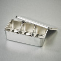3 Mini rectangular seasoning vat with lid and container 3 Mini rectangular seasoning vat with lid and container