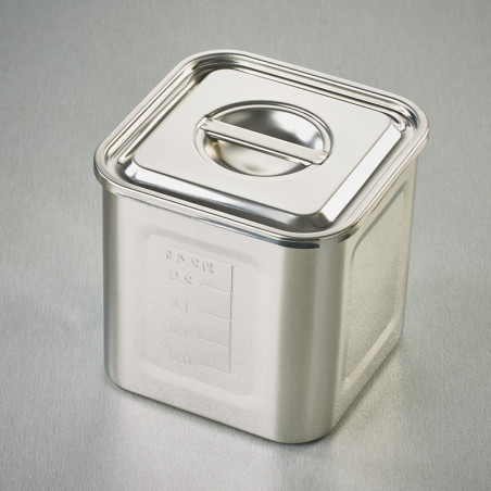 Square kitchen pot and lid Dishies - nettings - gastro containers