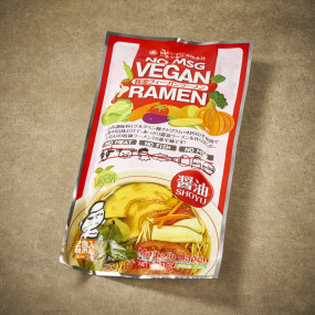 Vegan ramen and soy sauce broth Noodles