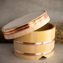 Ohitsu bucket made from Kiso Sawara cypress wood, for storing cooked rice and sushi rice Ohitsu bucket made from Kiso Sawara cypress wood, for storing cooked rice and sushi rice