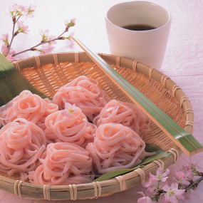 Sakura Men Sômen flavored with Sakura cherry leave Noodles