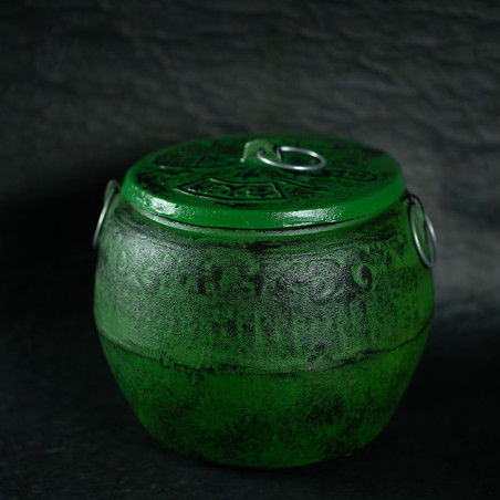 Gietijzeren pot voor uitsterven van houtskool