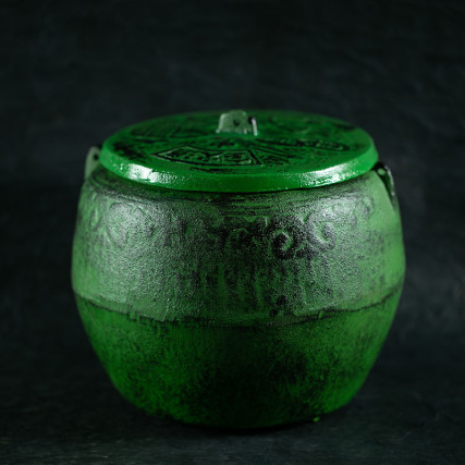 Cast iron jar for charcoal extinction