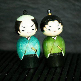 Kokeshi dolls Samuraï