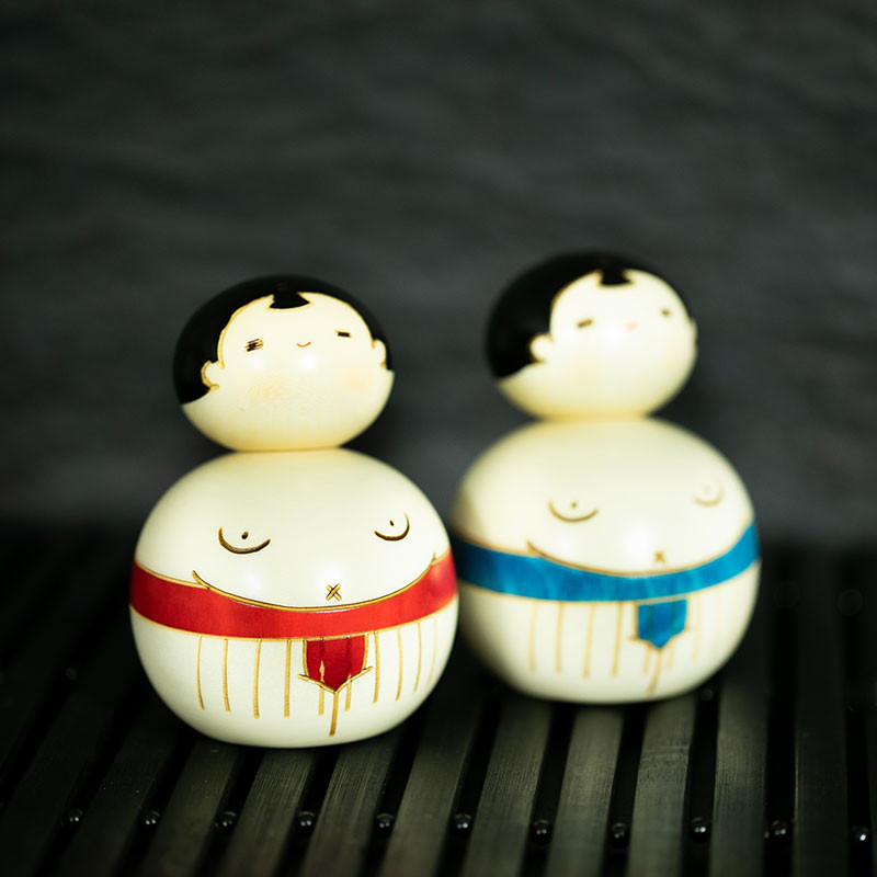 Kokeshi Sumo Doll Kokeshi Doll Kokeshi Sumo Doll Kokeshi Doll