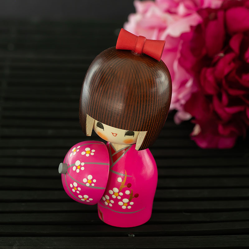 Kokeshi doll Haru urara - Beautiful spring Kokeshi doll
