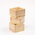 Récipient à saké Masu 1go en bois de Hinoki 