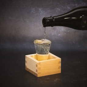 1go Hinoki wood sake Masu container