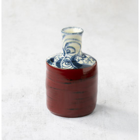 Rare fiole à saké Tokkuri artisanale, pour saké froid ou chaud Verres et carafons