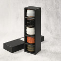 Caja de 5 tazas en sake, patrón de bambú