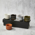 Coffret de 5 coupelles à saké, motif bambou