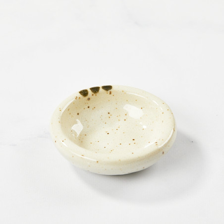 Coupelle à épices ou sauce soja, design 3 black point oribe
