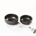 Black matte dish for tsukemono or mise en bouche Black matte dish for tsukemono or mise en bouche