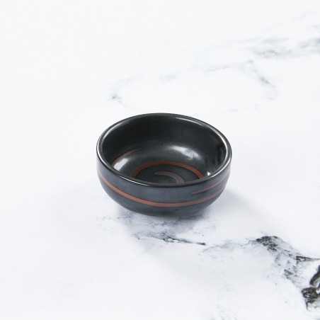 Tazza nera opaca con tumulto o Tsukemono