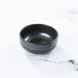 Plato negro mate para tsukemono o mise en bouche