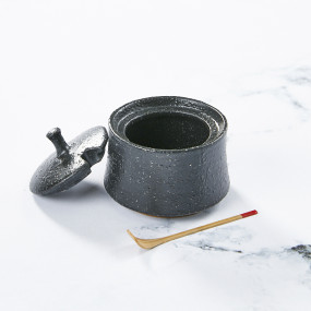 Pot à shichimi, karashi, épices, design black crystal
