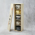 Box of 5 cups in Sake Handmade Box of 5 cups in Sake Handmade