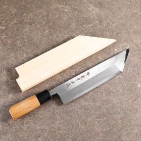 Couteau EDO SAKI Premium droitier à désarêter les anguilles, lame 240 mm et son étui