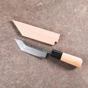 Couteau EDO SAKI Premium gaucher à désarêter les anguilles, lame 120 mm et son étui