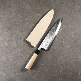 Kasumitogi Deba 300 mm knife, "Salmon trout", Design by Michiko KUBOTA Kasumi Togi series (traditionnal sharpening method)
