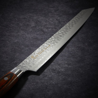 Kengata Yanagiba faca em Sashimi, lâmina damatada 33 camadas marteladas 270 mm