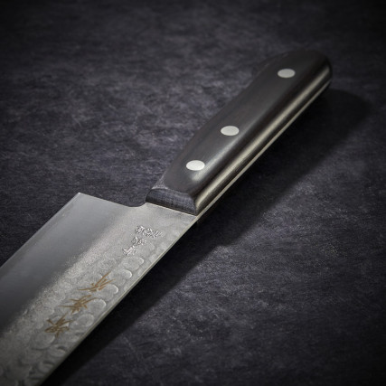 Couteau Nakiri à légumes, lame martelée 165 mm