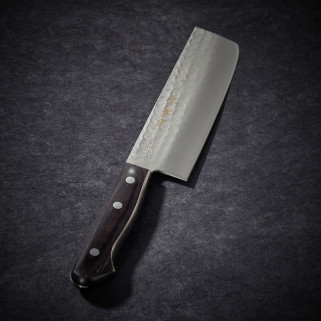 Cuchillo Nakiri para verduras con hoja martillada de 165 mm