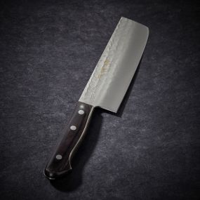 Nakiri knife for vegetables, 165 mm hammered blade
