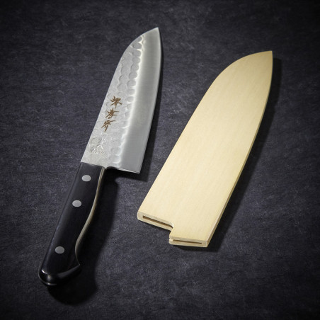 Cuchillo Santoku, hoja martillada 165 mm