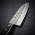 Santoku knife, 165 mm hammered blade