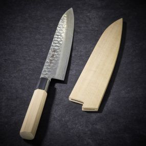 Couteau Chef lame Damassée 45 couches martelée 210 mm