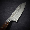 Santoku knife, Damascus 33 layers hammered blade 180 mm