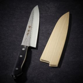 Cook's knife, 180 mm hammered blade