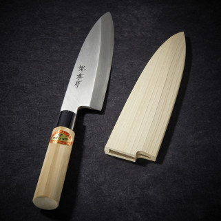 Cuchillo Funayuki Deba para pescado con hoja de 195 mm (para diestros)