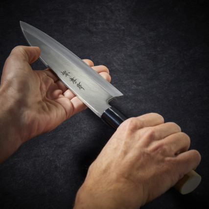 Cuchillo Funayuki Deba para pescado con hoja de 195 mm (para diestros)