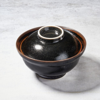 Bowl i Donburi (Unagi, Katsu-Don), Design Yuzu-Tenmoku Japanske retter