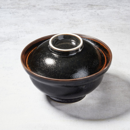 Bowl i Donburi (Unagi, Katsu-Don), Design Yuzu-Tenmoku Japanske retter