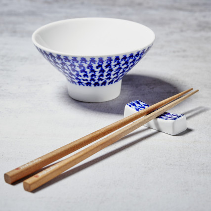 Duo rýžová mísa a porcelánový vrtulník Nikko