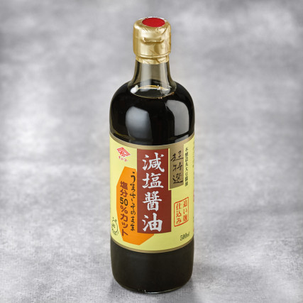 Sauce soja réduite en sel