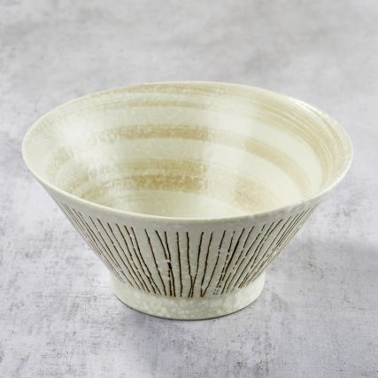 Kom in Rāmen, Minoyaki Porselein, Horitokusashiro-patroon