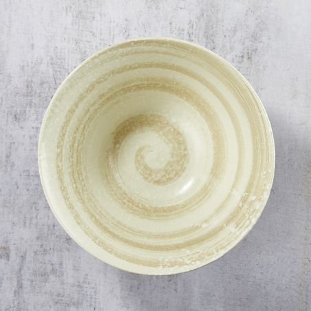 Tazón en Rāmen, Minoyaki Porcelana, Patrón Horitokusashiro