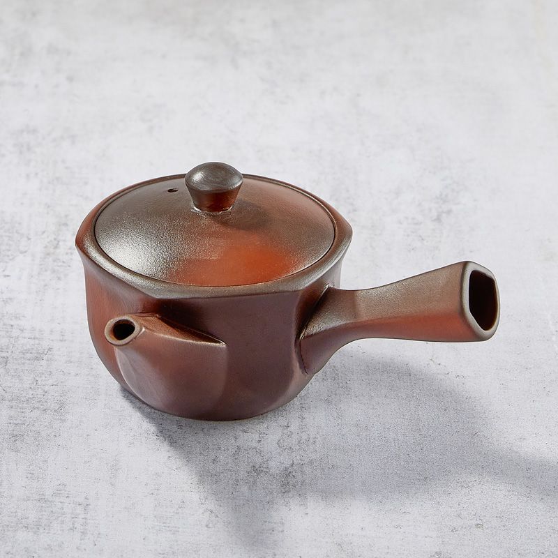 Banko Yaki Kiusu Rokkakuakane Teapot Teapot 270 ml