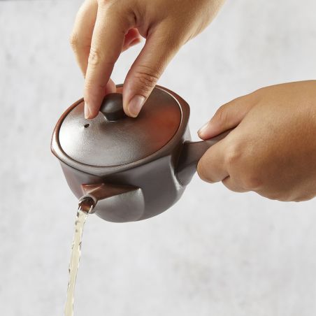 Théière Banko Yaki Kiusu ROKKAKUAKANE 270 ml