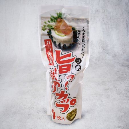 Vasitos de alga nori salada