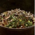 Voorbereiding voor Ochazuke Katsuobushi en Kombu