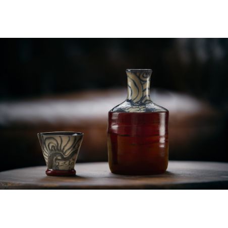 Rzadka kolba Sakisan, na zimno lub gorący saké