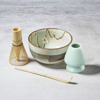 Matcha de serviço de chá feita no Japão